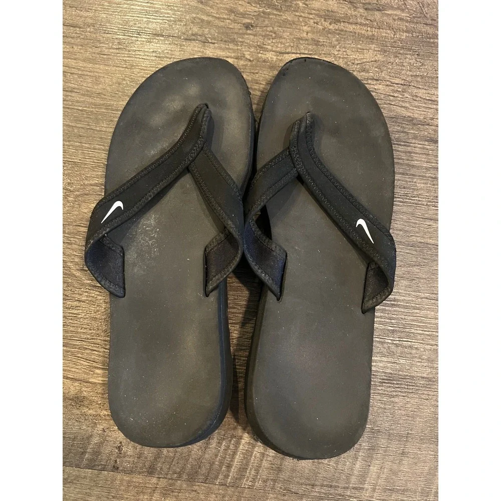 Nike Womens Flip Flop Sandals Comfort Thong Black Size 9